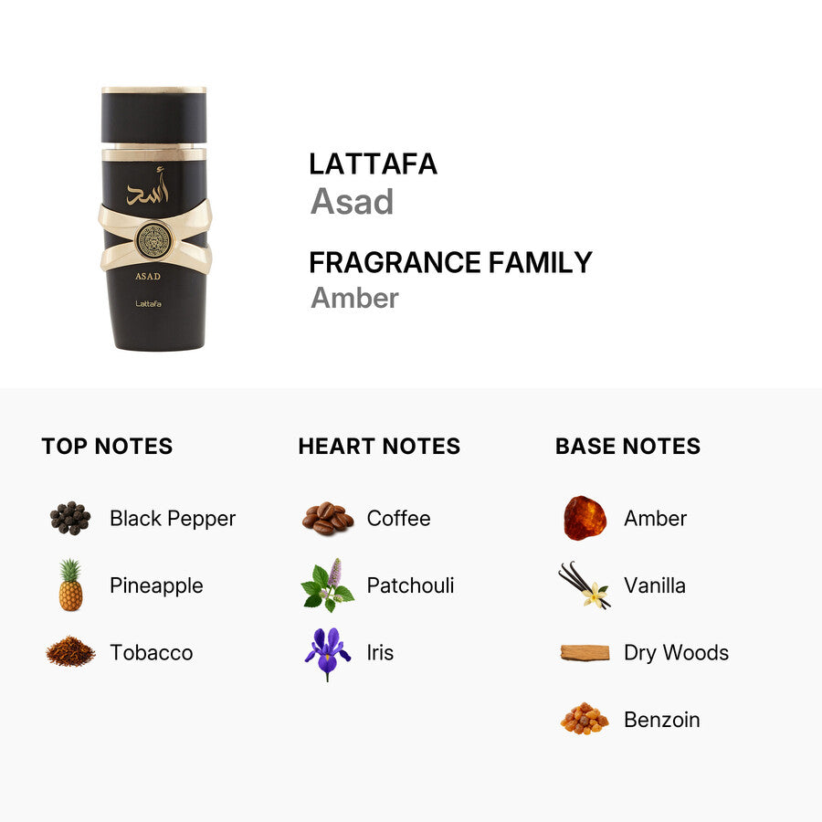 Profumo Lattafa Asad EDP 100ml - Uomo