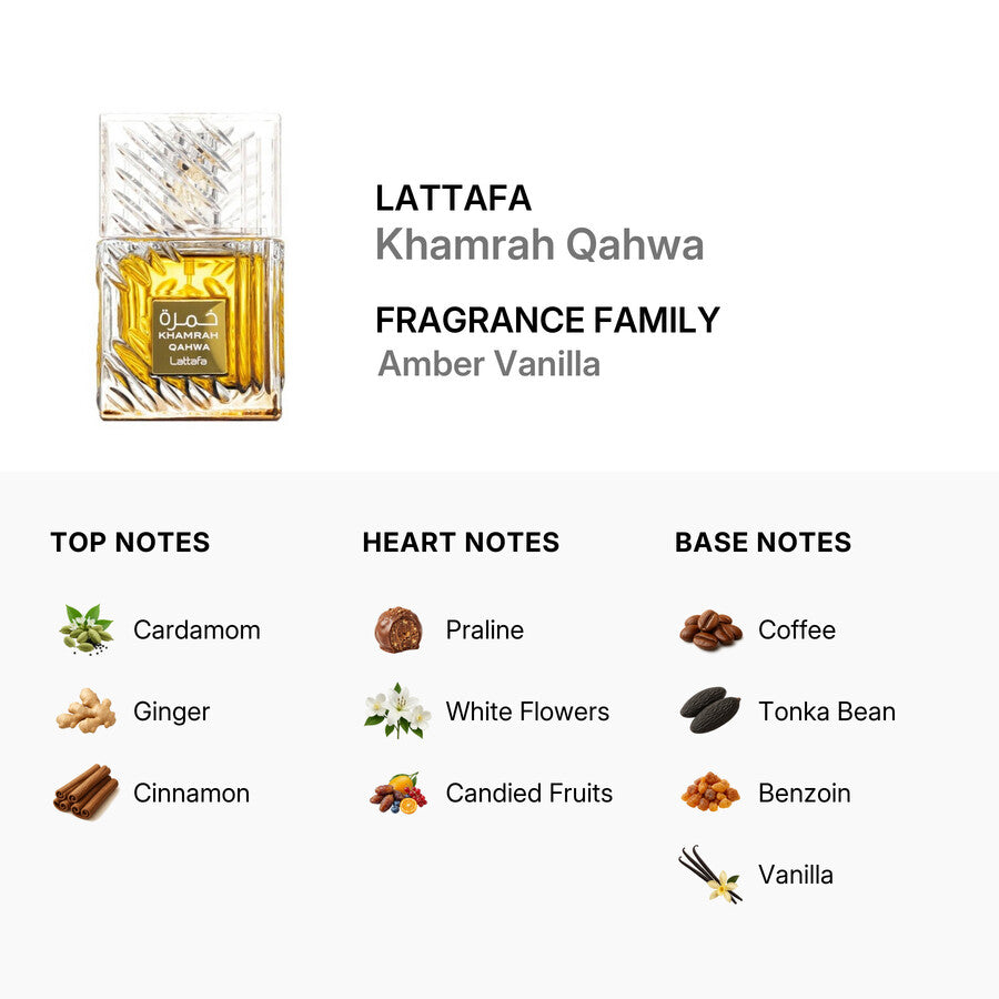 Profumo Lattafa Khamrah Qahwa EDP 100ml - Unisex