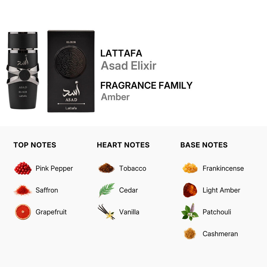 Profumo Lattafa Asad Elixir EDP 100ml - Uomo