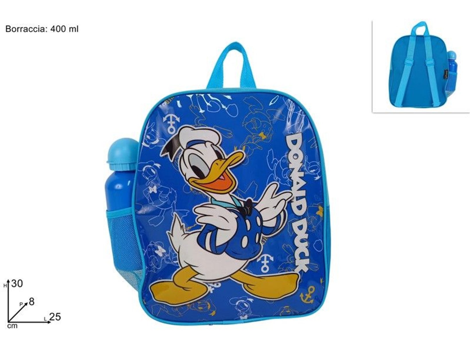 ZAINO PAPERINO 30 CM PVC CON BORRACCIA BASIC