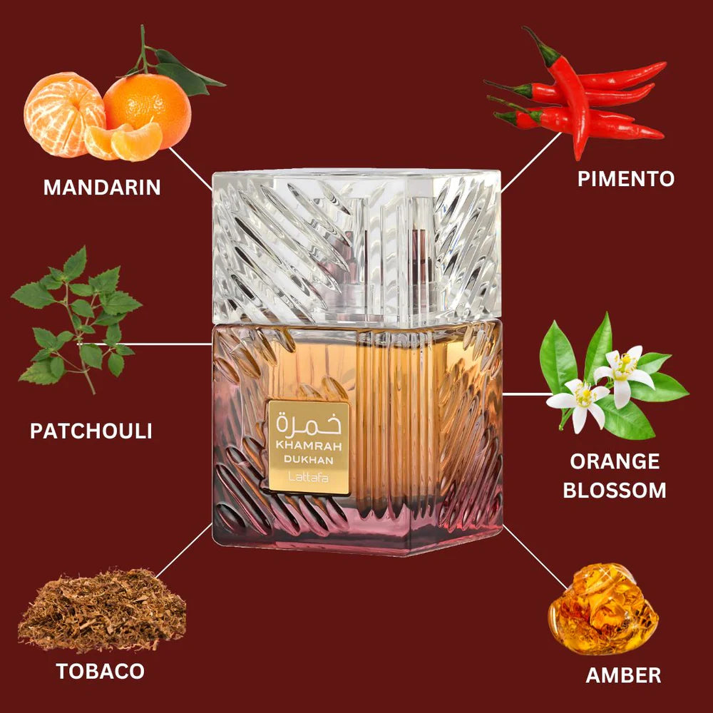 Profumo Lattafa Khamrah Dukhan EDP 100ml - Uomo